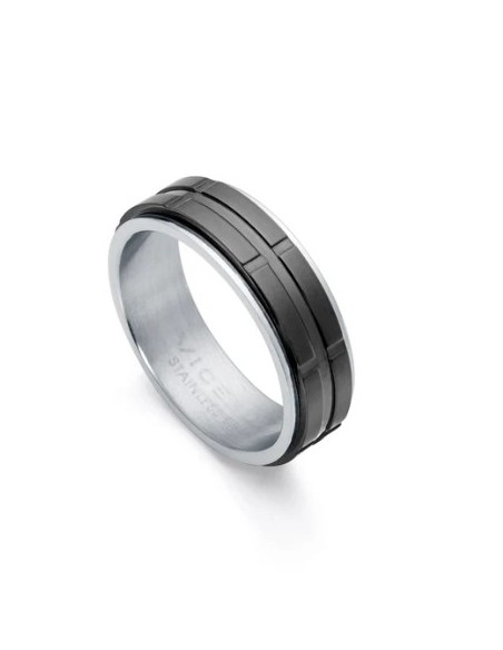 Anillo Magnum giratorio de acero e Ip Negro