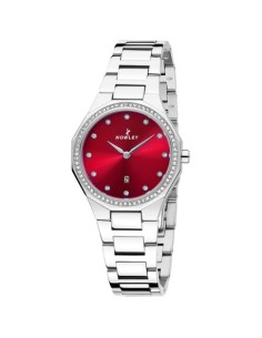 Reloj Nowley mujer acero con brillantes y calendario 2