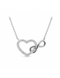 Colgante corazón plata y circonitas