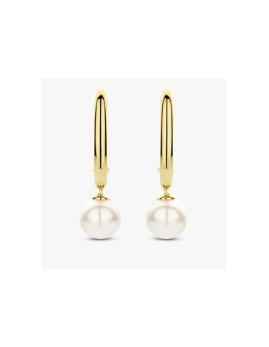 Pendientes aro circonitas plata bicolor largos