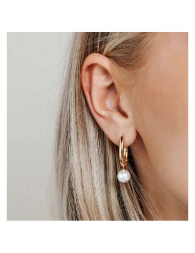 Pendientes aro circonitas plata bicolor largos