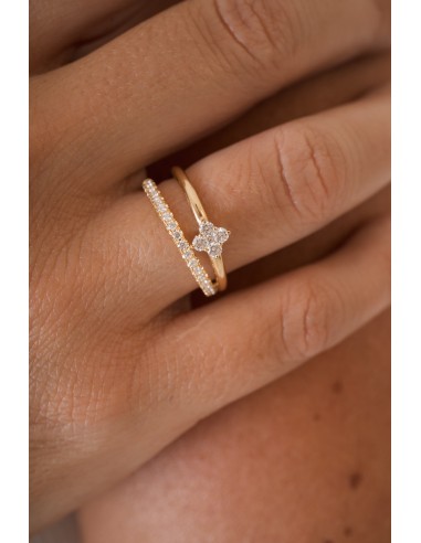 Anillo brillantes 0.37ct de oro 18k