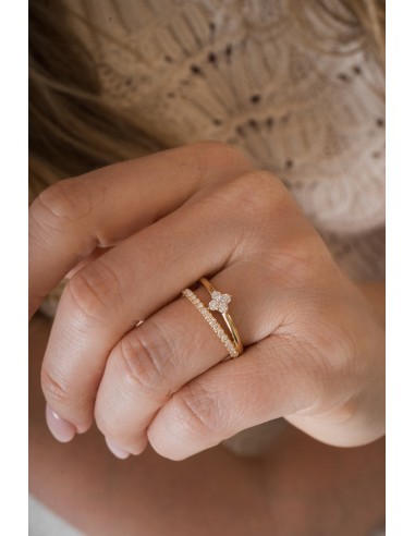 Anillo brillantes 0.37ct de oro 18k