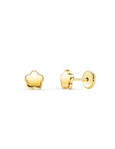 Pendientes de Bebé de Oro 18K N6944-3AT - Delicadeza y Seguridad
