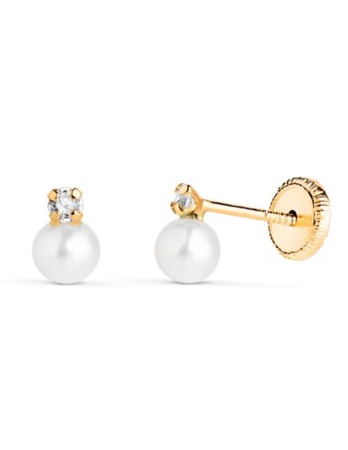 Pendientes de Bebé de Oro 18K n3965-4atp - Delicadeza y Seguridad