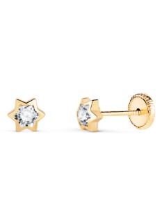 Pendientes de Bebé de Oro 18K n5996-3at - Delicadeza y Seguridad