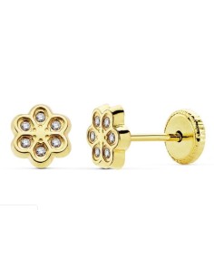 Pendientes de Bebé de Oro 18K 18806 - Delicadeza y Seguridad