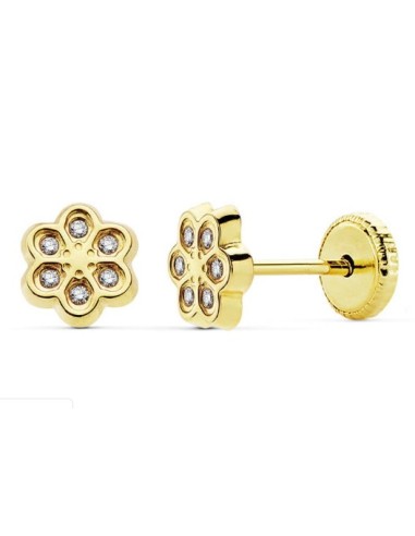 Pendientes de Bebé de Oro 18K 18806 - Delicadeza y Seguridad