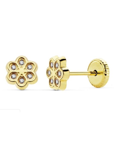 Pendientes de Bebé de Oro 18K 18806 - Delicadeza y Seguridad