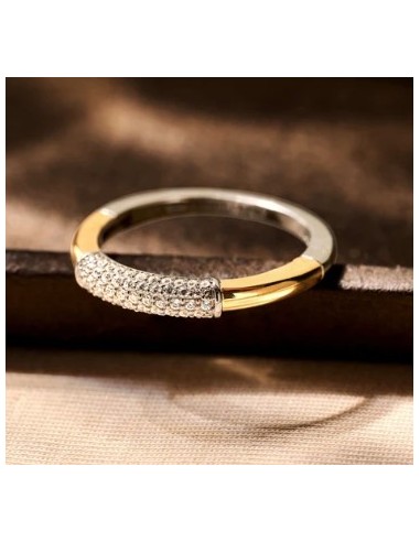 Anillo moderno con pavé plata de 1ª ley