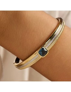 Brazalete azul con estructura de cojín plata de 1ª ley 2