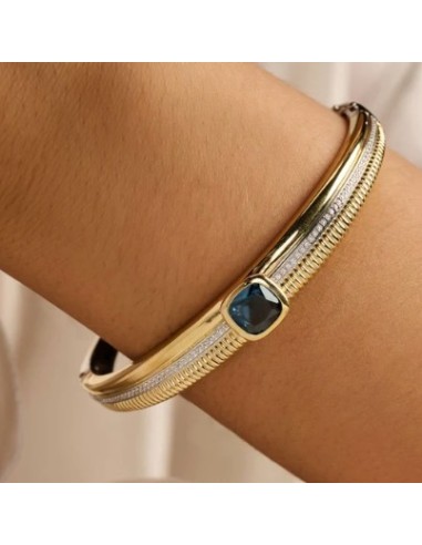 Brazalete azul con estructura de cojín plata de 1ª ley