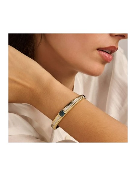 Brazalete azul con estructura de cojín plata de 1ª ley