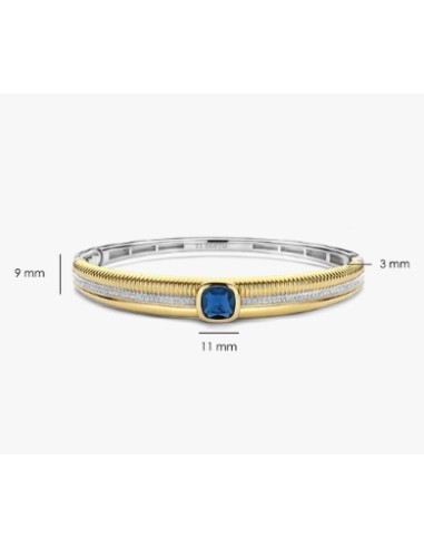 Brazalete azul con estructura de cojín plata de 1ª ley
