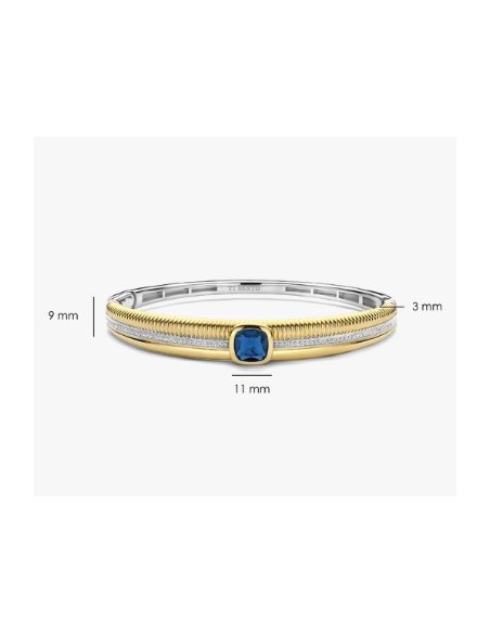Brazalete azul con estructura de cojín plata de 1ª ley