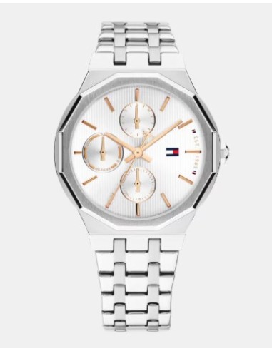 Reloj Tommy Hilfiger mujer bicolor con correa metálica y esfera cuadrada