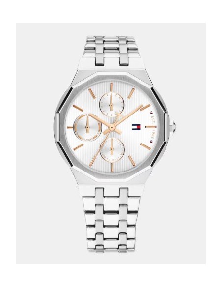 Reloj Tommy Hilfiger mujer bicolor con correa metálica y esfera cuadrada