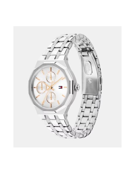Reloj Tommy Hilfiger mujer bicolor con correa metálica y esfera cuadrada