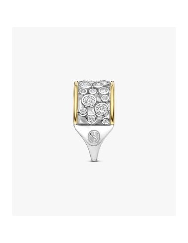 Anillo llamativo con brillo abierto plata de 1ª ley
