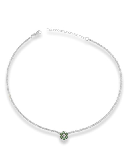 GARGANTILLA VERDE PLATA DE 1ª LEY