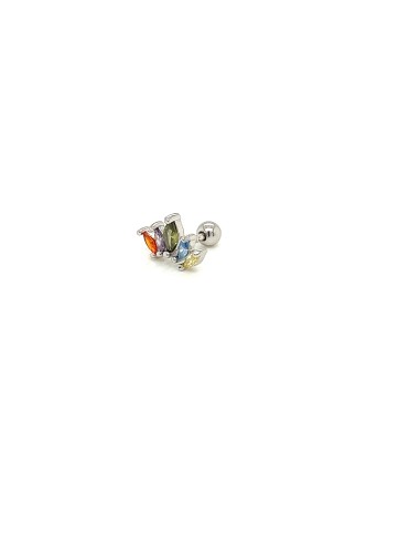 PIERCING ZN COLORES MEDIA PLATA DE 1ª LEY