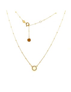 GARGANTILLA CÍRCULO CIRCONITAS 7MM ORO DE 18K