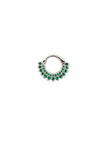 PIERCING ZN VERDE PLATA DE 1ª LEY