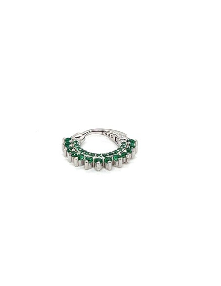 PIERCING ZN VERDE PLATA DE 1ª LEY