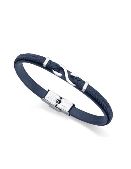 PULS ACERO Y PIEL AZUL SR FN