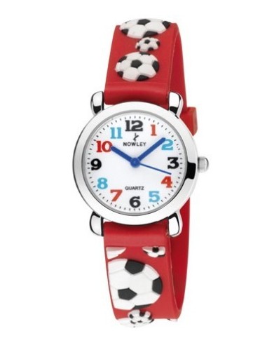 RELOJ NOWLEY INFANTIL PELOTAS ROJO