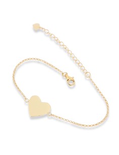 PULSERA HEART LISO PLATA CHAP DE 1ª LEY