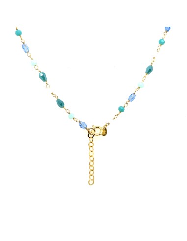 GARGANTILLA AQUA STAR ESLABÓN PLATA CHAP