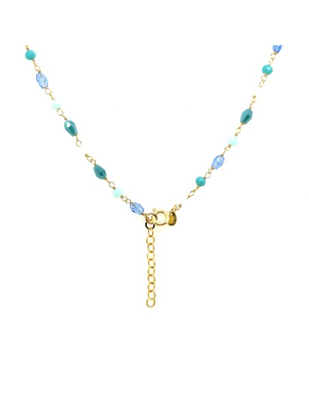 GARGANTILLA AQUA STAR ESLABÓN PLATA CHAP