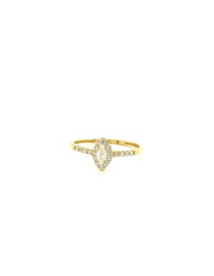 ct-0.005 ANILLO OVAL ORO DE 18K