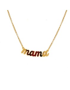 GARGANTILLA MAMA PLATA CHAPADA DE 1ª LEY 2