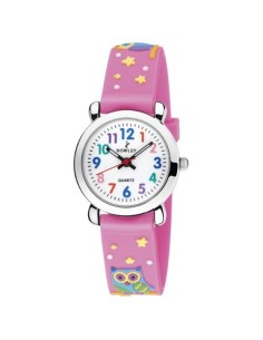 RELOJ ROSA BUHOS CORREA DE SILICONA