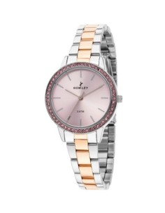 RELOJ CHIC ROSA BICOLOR CIRCONITAS