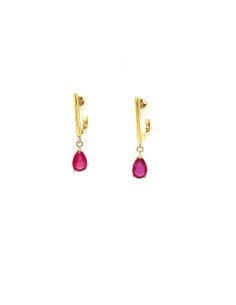 PENDIENTES RUBÍ CAT ORO DE 18K