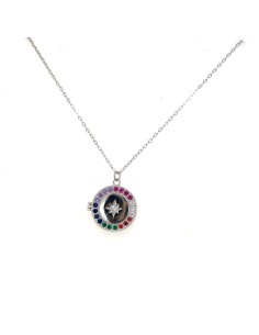 GARGANTILLA  ROSY ZN COLORES PLATA DE 1ª LEY