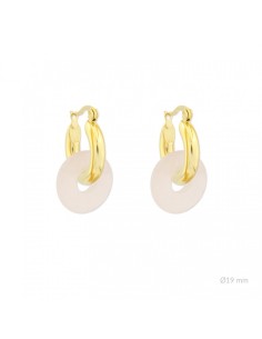 PENDIENTES DOBLE ARO SEMIPRE ACERO CHAPADO