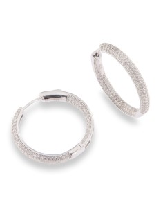 PENDIENTES ARO ZN 25MM PLATA DE 1ª LEY