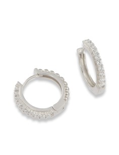 PENDIENTES ARO ZN 15MM BOLITAS PLATA DE 1ª LEY