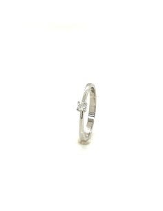 0,08ct- ANILLO ORO BLANCO DE 18K