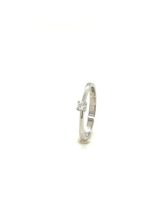 0,08ct- ANILLO ORO BLANCO DE 18K