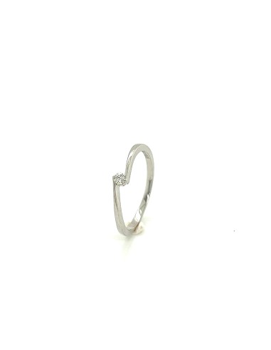 0,05ct- ANILLO ORO BLANCO DE 18K