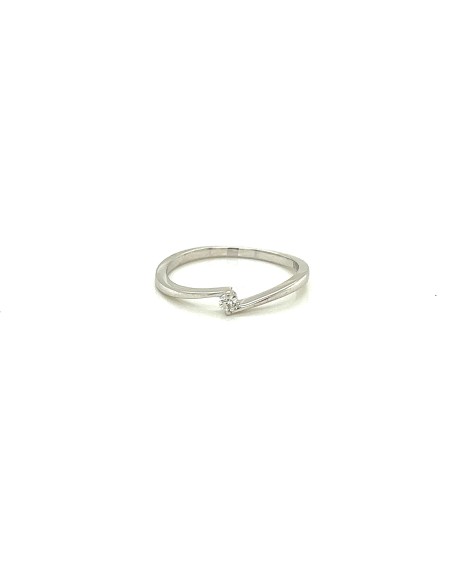 0,05ct- ANILLO ORO BLANCO DE 18K