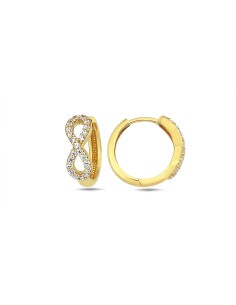 PENDIENTES INFINITO 12MM ZN ORO DE 18K