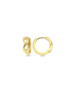 PENDIENTES INFINITO LISO ARO ORO DE 18K