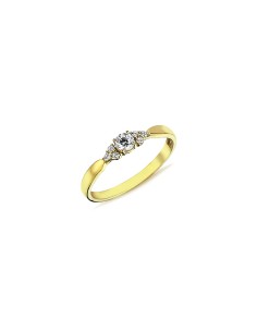 ANILLO CRIS ZN ORO DE 18K