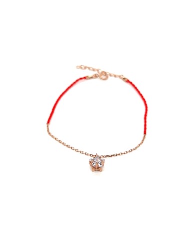 PULSERA HILO ROJO ESTRELLA PLATA CHAP RO